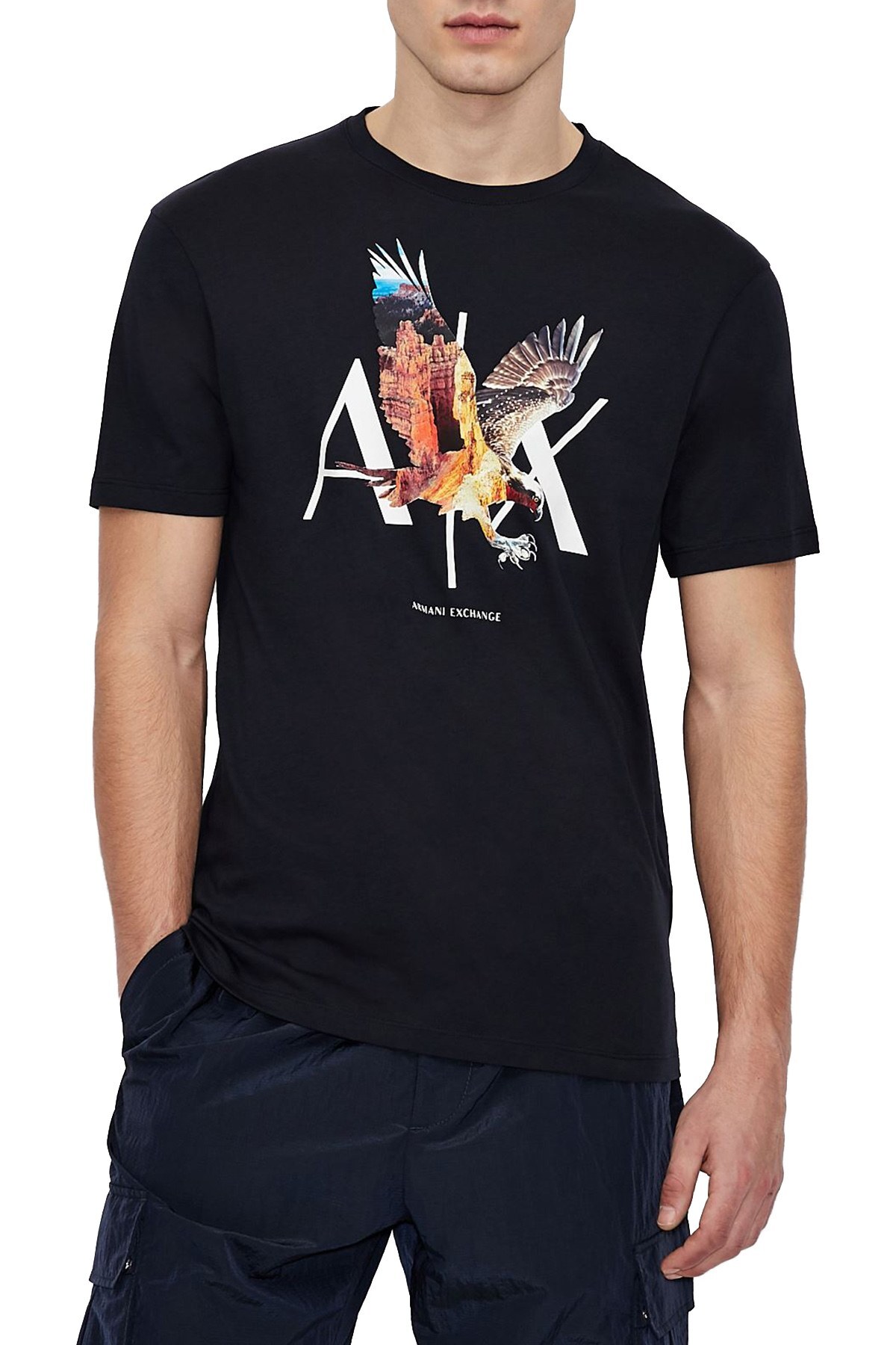Armani Exchange Erkek T Shirt 3KZTNE ZJH4Z 1510 LACİVERT