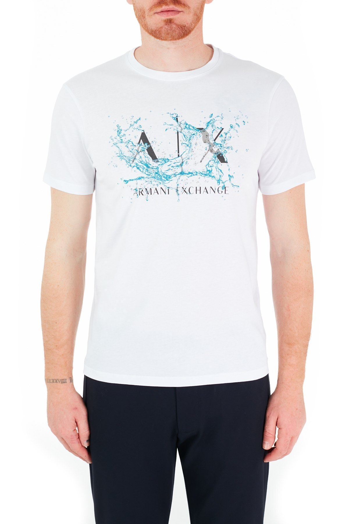 Armani Exchange Erkek T Shirt 3KZTGY ZJBVZ 1100 BEYAZ