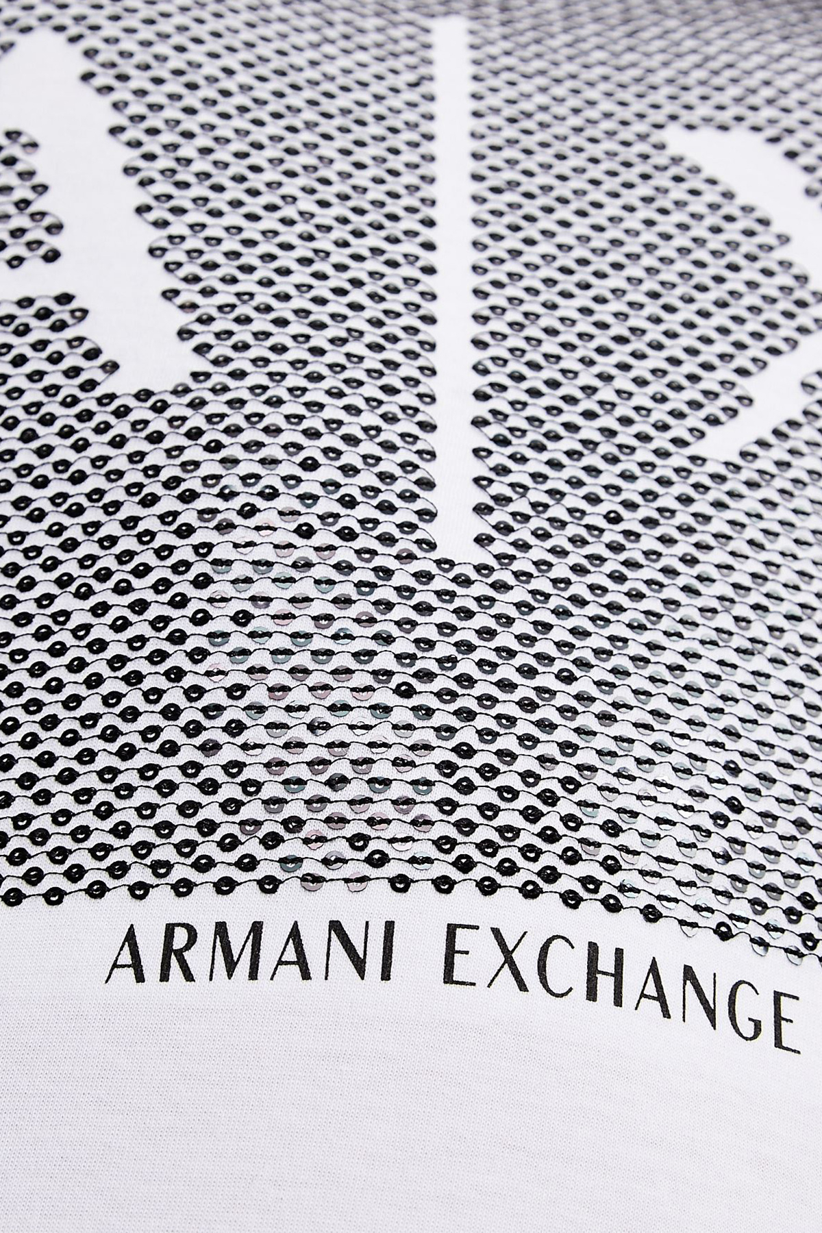 Armani Exchange % 100 Pamuk Regular Fit Bisiklet Yaka Bayan T Shirt 3KYTKE YJW3Z 9152 BEYAZ