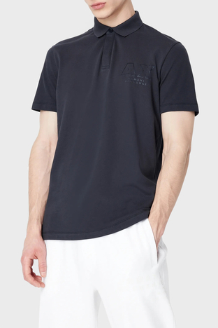 Armani Exchange - Armani Exchange % 100 Pamuk Regular Fit Düğmeli Polo T Shirt Erkek Polo Yaka T Shirt 3RZFCA ZJMBZ 1510 LACİVERT