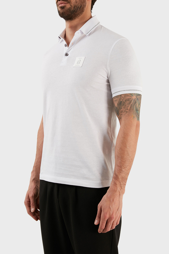 Armani Exchange % 100 Pamuk Regular Fit Düğmeli Polo T Shirt Erkek Polo Yaka T Shirt 8NZFPQ ZJH4Z 1100 BEYAZ