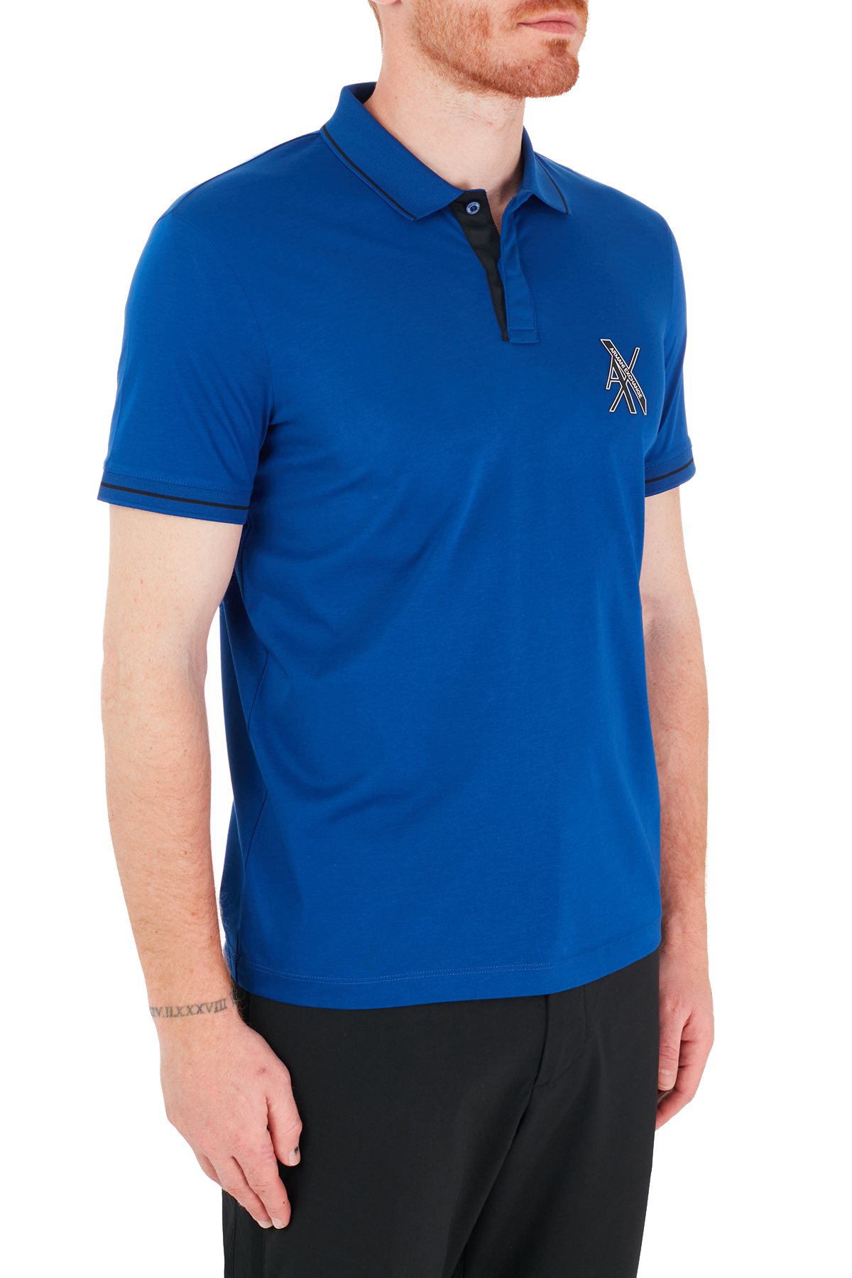Armani Exchange % 100 Pamuk Regular Fit T Shirt Erkek Polo 3KZFLA ZJ9AZ 1511 SAKS