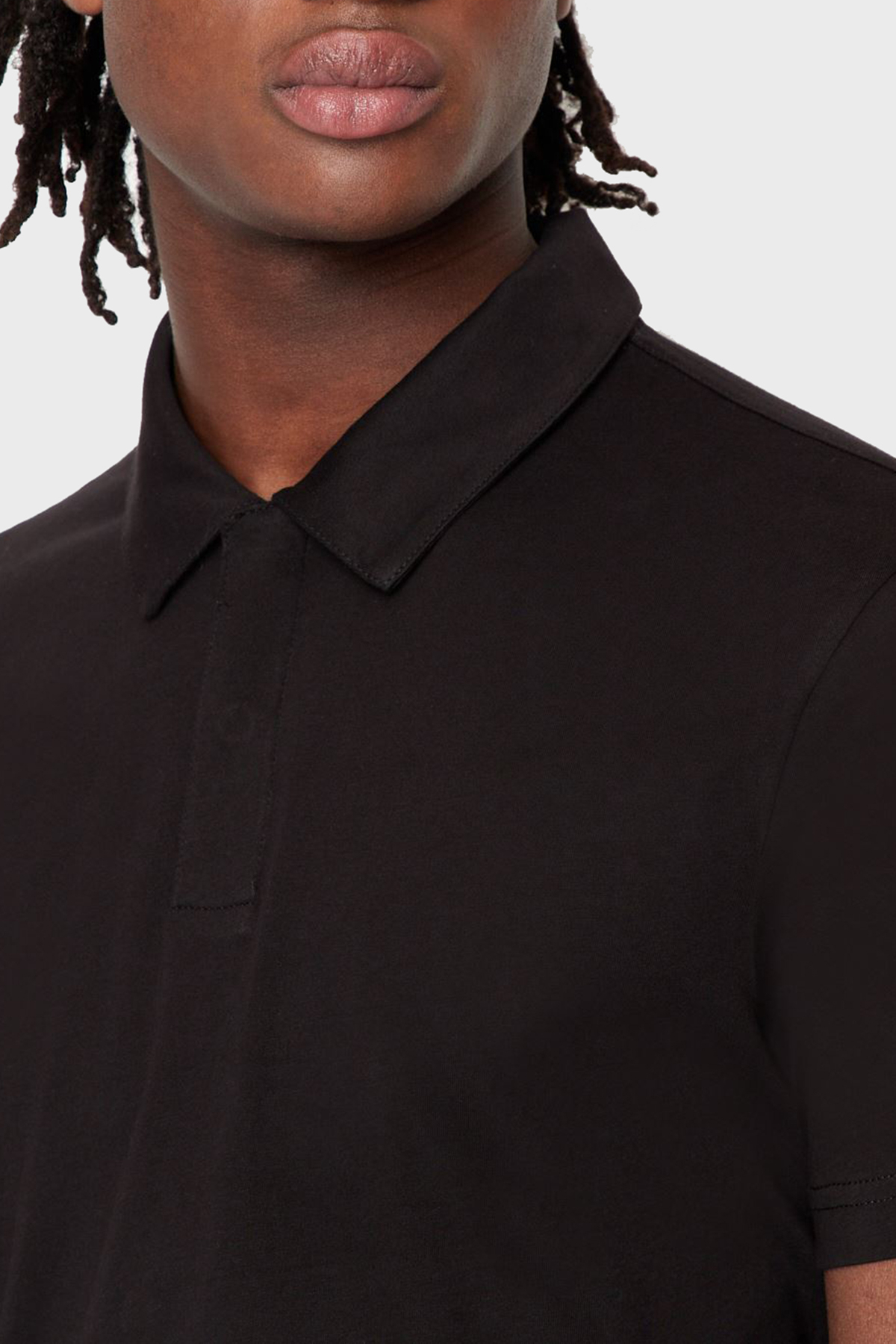 Armani Exchange % 100 Pamuk Slim Fit Erkek Polo T Shirt 3RZFAB ZJ8EZ 1200 SİYAH