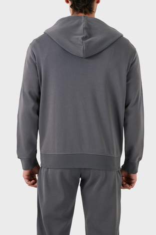 Armani Exchange - Armani Exchange % 100 Pamuklu Kapüşonlu Erkek Sweat 6DZMLC ZJNNZ 19AA GRİ (1)