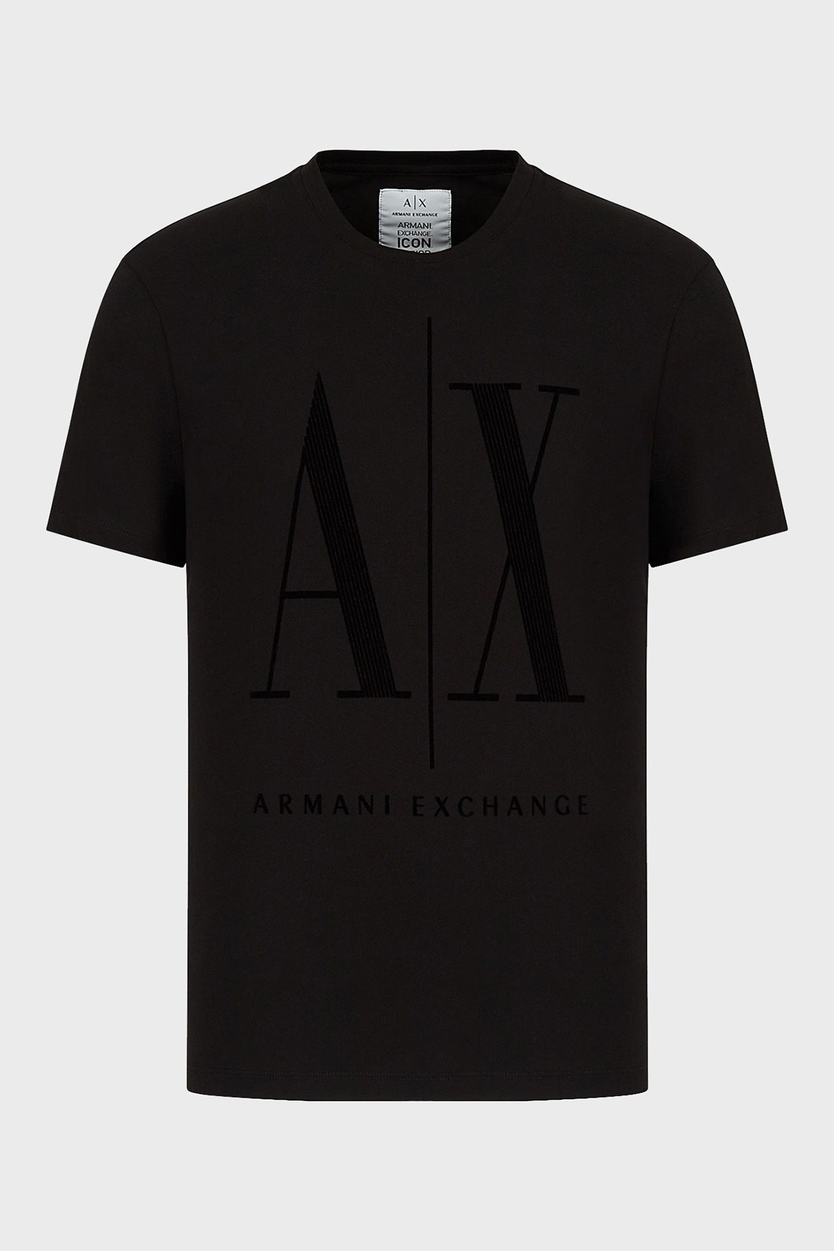 Armani Exchange Baskılı % 100 Pamuk Regular Fit Erkek T Shirt 8NZTPP ZJH4Z 1200 SİYAH