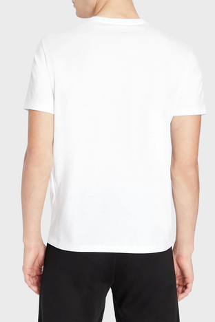 Armani Exchange - Armani Exchange Baskılı Regular Fit Bisiklet Yaka % 100 Pamuk Erkek T Shirt 6LZTAZ ZJFCZ 1100 BEYAZ (1)
