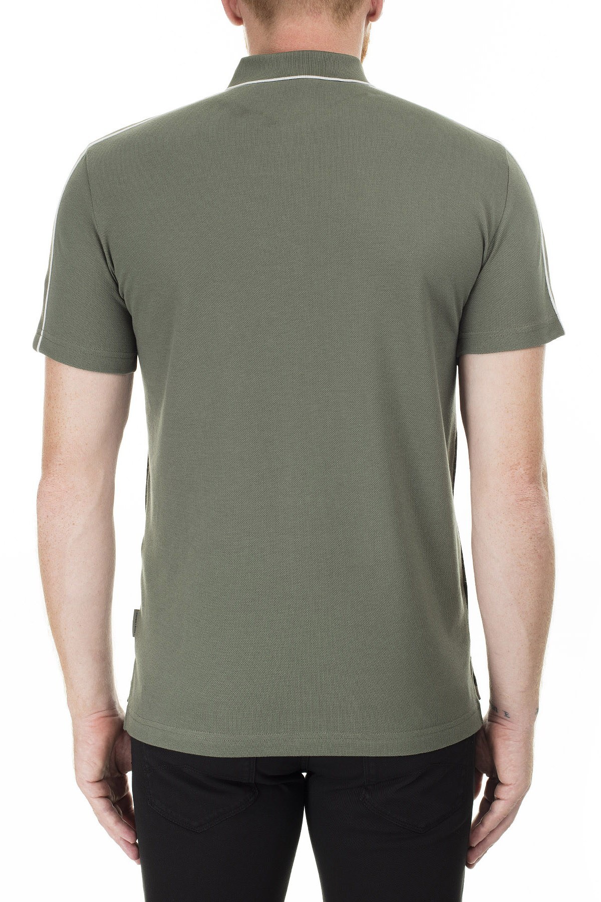 Armani Exchange Baskılı Regular Fit Düğmeli T Shirt Erkek Polo 3HZFGC ZJM5Z 2877 YEŞİL
