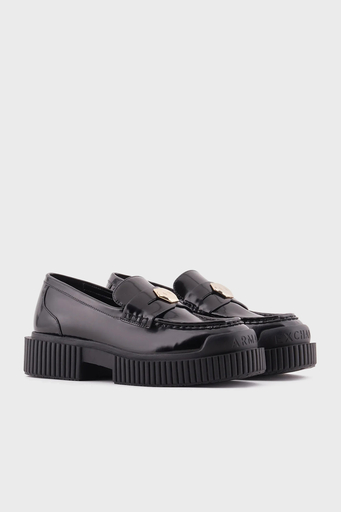 Armani Exchange Deri Logolu Loafer Bayan Ayakkabı XDA005 XV878 00002 SİYAH