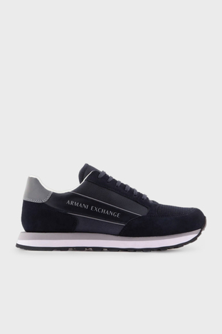 Armani Exchange - Armani Exchange Deri Sneaker Erkek Ayakkabı XUX083 XV263 M506 LACİVERT