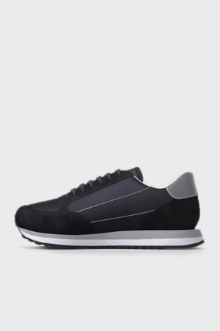 Armani Exchange - Armani Exchange Deri Sneaker Erkek Ayakkabı XUX083 XV263 M506 LACİVERT (1)