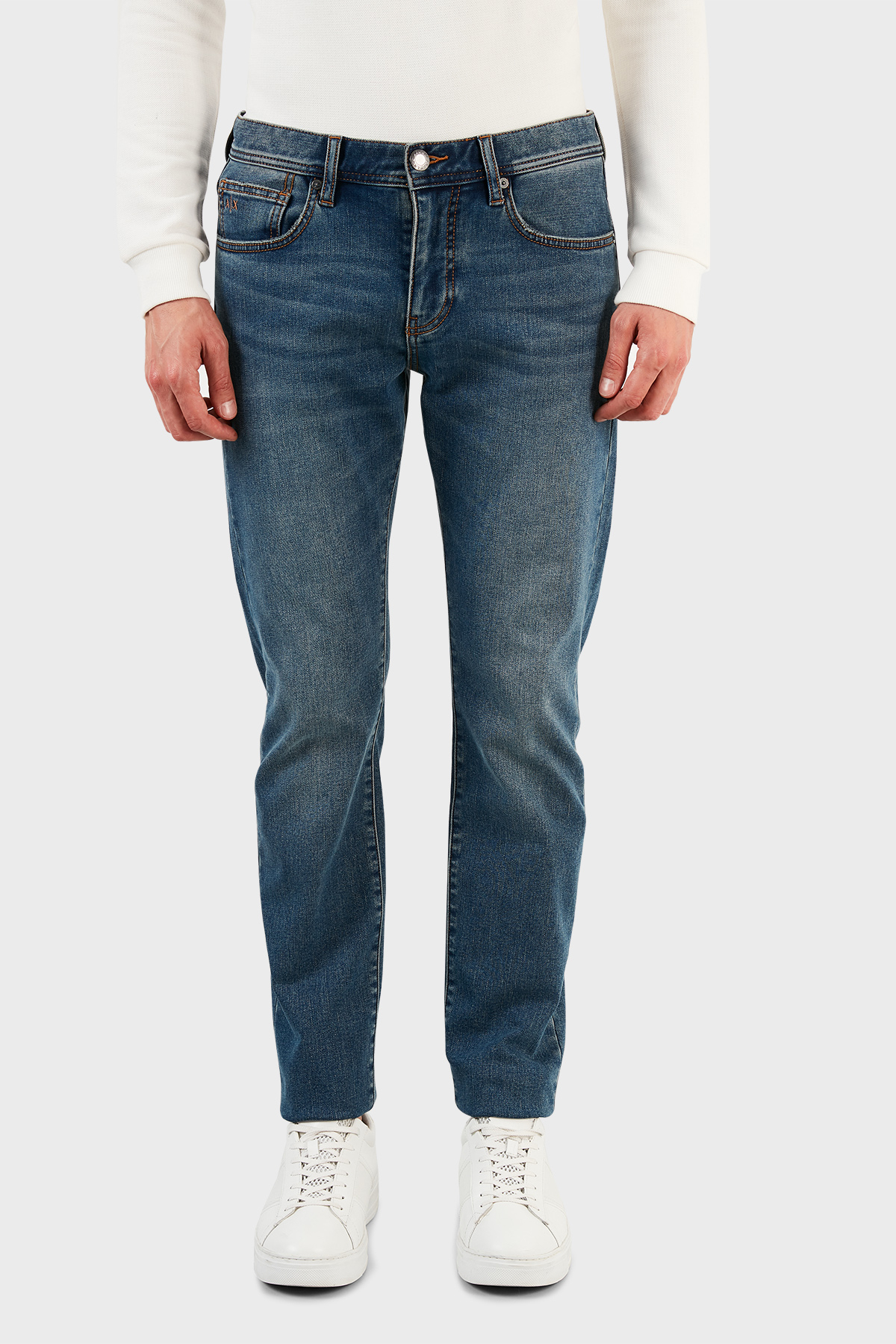 Armani Exchange Pamuklu Slim Fit J13 Jeans Erkek Kot Pantolon 6KZJ13 Z1NPZ 05EJ MAVİ