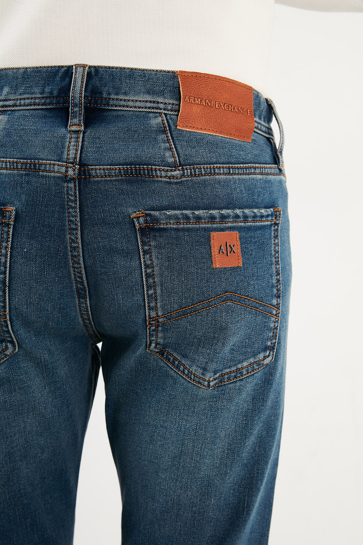 Armani Exchange Pamuklu Slim Fit J13 Jeans Erkek Kot Pantolon 6KZJ13 Z1NPZ 05EJ MAVİ