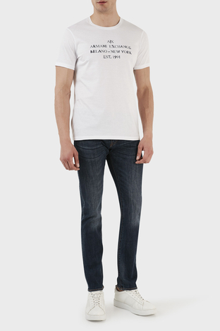 Armani Exchange - Armani Exchange J13 Pamuklu Normal Bel Slim Fit Jeans Erkek Kot Pantolon 3RZJ13 Z2LTZ 1500 LACİVERT