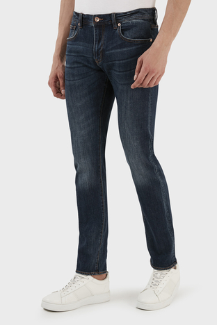 Armani Exchange - Armani Exchange J13 Pamuklu Normal Bel Slim Fit Jeans Erkek Kot Pantolon 3RZJ13 Z2LTZ 1500 LACİVERT (1)