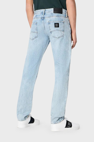 Armani Exchange - Armani Exchange J13 Yırtık Detaylı Organik Pamuklu Slim Fit Jeans Erkek Kot Pantolon 3RZJ13 Z1S5Z 1500 LACİVERT (1)