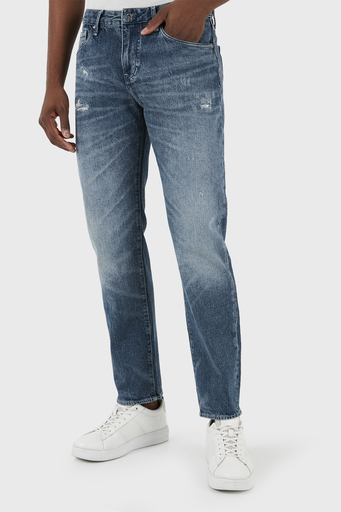 Armani Exchange J13 Yırtık Detaylı Slim Fit Jeans Erkek Kot Pantolon 3DZJ13 Z1Y9Z 1500 MAVİ