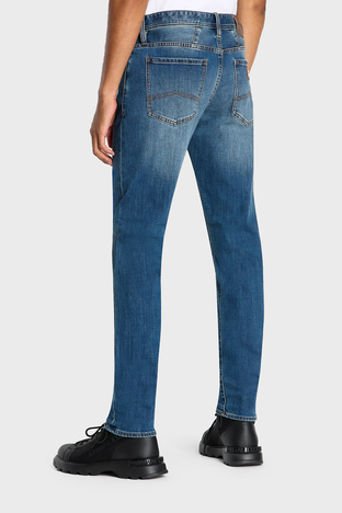 Armani Exchange - Armani Exchange J14 Düşük Bel Dar Paça Slim Fit Jeans Erkek Kot Pantolon 6RZJ14 Z18WZ 1500 LACİVERT (1)