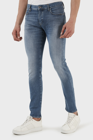 Armani Exchange - Armani Exchange J14 Pamuklu Normal Bel Skinny Fit Jeans Erkek Kot Pantolon 3RZJ14 Z2XXZ 1500 LACİVERT (1)