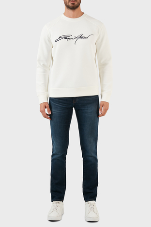 Armani Exchange - Armani Exchange J14 Pamuklu Normal Bel Skinny Fit Jeans Erkek Kot Pantolon 6LZJ14 Z2P6Z 1500 LACİVERT
