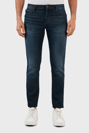 Armani Exchange - Armani Exchange J14 Pamuklu Normal Bel Skinny Fit Jeans Erkek Kot Pantolon 6LZJ14 Z2P6Z 1500 LACİVERT (1)