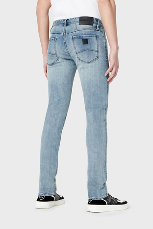 Armani Exchange - Armani Exchange J14 Streç Pamuklu Skinny Fit Jeans Erkek Kot Pantolon 3RZJ14 Z2UHZ 1500 MAVİ (1)