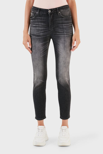 Armani Exchange J24 Pamuklu Super Skinny Fit Jeans Bayan Kot Pantolon 6RYJ24 Y12BZ 0204 SİYAH