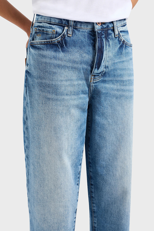 Armani Exchange - Armani Exchange J51 Tapered Fit Düz Paça Jeans Bayan Kot Pantolon 3DYJ51 Y17DZ 1500 MAVİ (1)