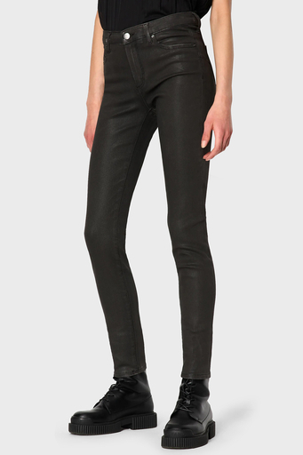 Armani Exchange J69 Pamuklu Yüksek Bel Süper Skinny Fit Dar Paça Jeans Bayan Kot Pantolon 6RYJ69 Y13AZ 0204 SİYAH