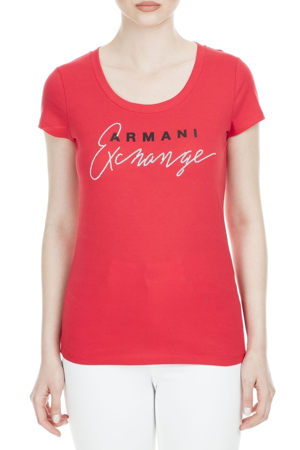 Armani Exchange Kadın T Shirt 3GYTCH YJX9Z 1408 KIRMIZI