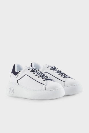 Armani Exchange - Armani Exchange Kalın Tabanlı Sneaker Bayan Ayakkabı XDX108 XV788 T288 BEYAZ (1)