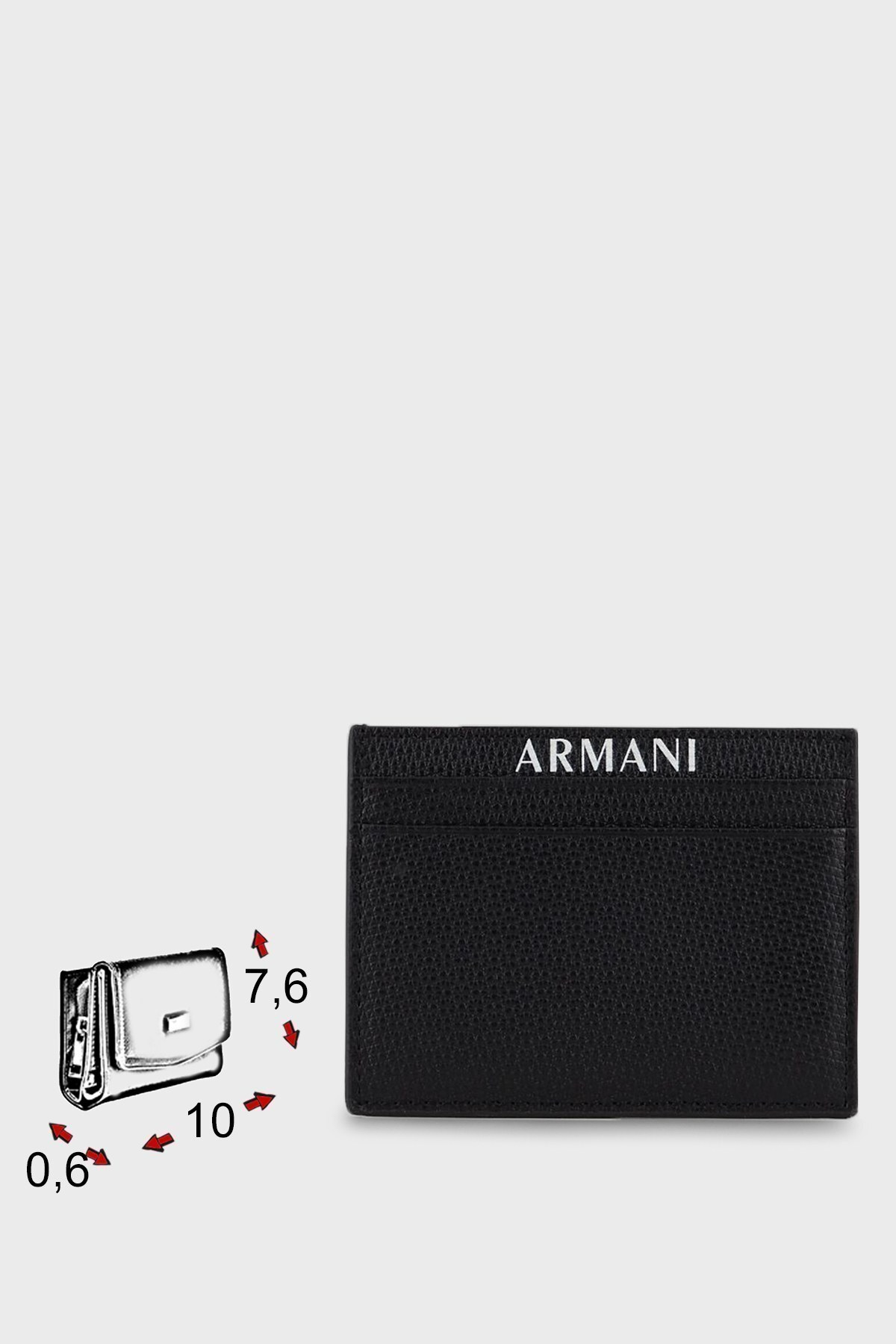 Armani Exchange Logolu % 100 Deri Erkek Kartlık 958053 1A807 00020 SİYAH