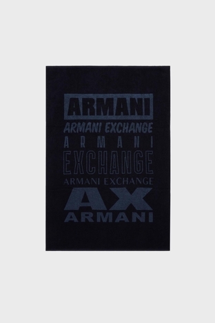 Armani Exchange - Armani Exchange Logolu Pamuklu 105*150 cm Erkek Plaj Havlusu 953046 4R602 62636 LACİVERT (1)