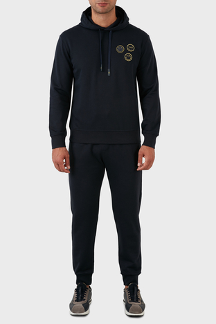 Armani Exchange - Armani Exchange Logolu Regular Fit Belden Bağlamalı Cepli Erkek Pantolon 6LZPAY ZJFAZ 1510 LACİVERT