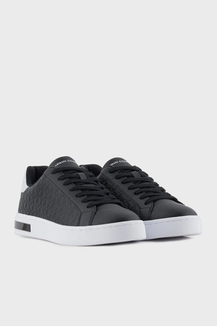 Armani Exchange - Armani Exchange Logolu Sneaker Erkek Ayakkabı XM000140 AF11916 MC011 SİYAH-BEYAZ (1)