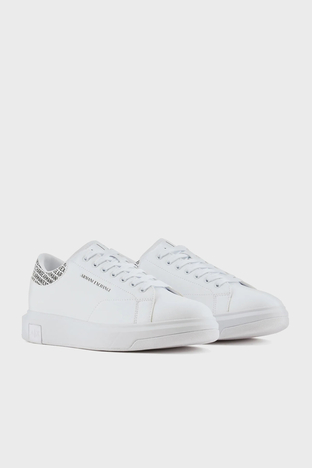 Armani Exchange - Armani Exchange Logolu Sneaker Erkek Ayakkabı XUX123 XV761 K488 BEYAZ-SİYAH (1)