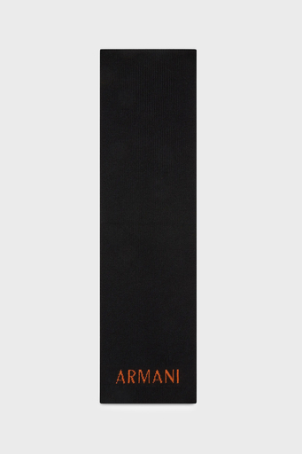 Armani Exchange Logolu Yün Karışımlı Erkek Atkı 954603 3F301 03620 SİYAH