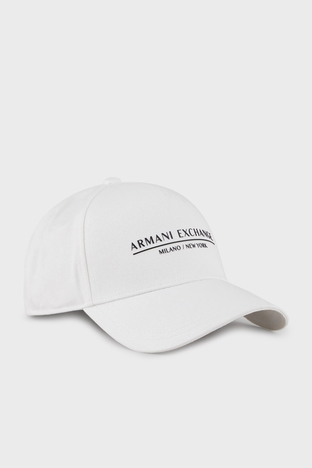 Armani Exchange - Armani Exchange Pamuklu Logolu Erkek Şapka 954202 CC150 00010 BEYAZ