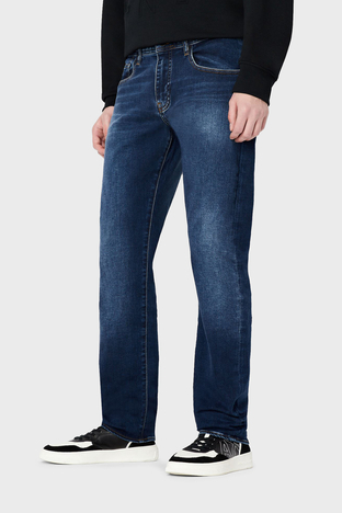 Armani Exchange - Armani Exchange Pamuklu Normal Bel Slim Fit J13 Jeans Erkek Kot Pantolon 3RZJ13 Z1XXZ 1500 LACİVERT