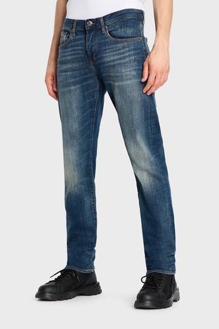Armani Exchange - Armani Exchange Pamuklu Normal Bel Slim Fit J13 Jeans Erkek Kot Pantolon 6RZJ13 Z391Z 1500 MAVİ