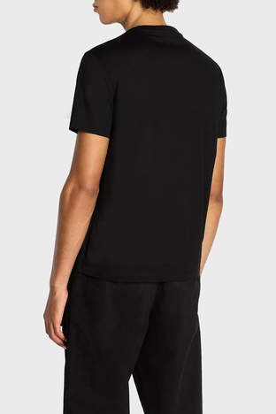 Armani Exchange - Armani Exchange Pamuklu Regular Fit Bisiklet Yaka Erkek T Shirt 6RZTKB ZJ9AZ 1200 SİYAH (1)