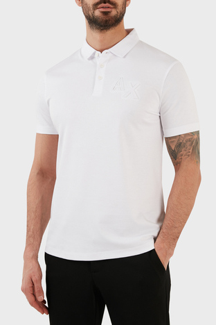 Armani Exchange - Armani Exchange Pamuklu Regular Fit Erkek Polo T Shirt 3RZFHE ZJZEZ 1100 BEYAZ (1)