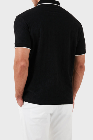 Armani Exchange - Armani Exchange Pamuklu Regular Fit Erkek Polo Yaka T Shirt 6DZFLA ZJ2ZZ 1200 SİYAH (1)