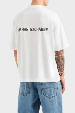 Armani Exchange - Armani Exchange Pamuklu Regular Fit Erkek T Shirt 6DZTLS ZJLFZ 1116 BEYAZ (1)