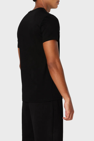 Armani Exchange - Armani Exchange Pamuklu Slim Fit Bisiklet Yaka Erkek T Shirt 6RZTAN ZJ9AZ 1200 SİYAH (1)