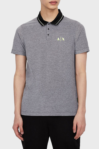 Armani Exchange Pamuklu Slim Fit T Shirt Erkek Polo 3KZFAC ZJKUZ 6259 SİYAH-BEYAZ