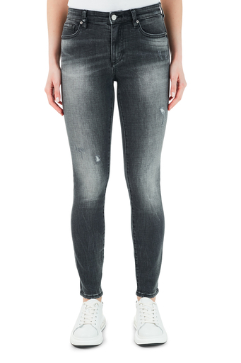 Armani Exchange Pamuklu Super Skinny J01 Jeans Bayan Kot Pantolon 3KYJ01 Y1MEZ 0903 GRİ