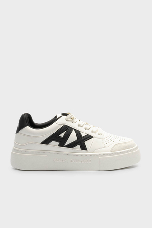 Armani Exchange - Armani Exchange Platform Sneaker Bayan Ayakkabı XDX147 XV830 T052 BEYAZ-SİYAH