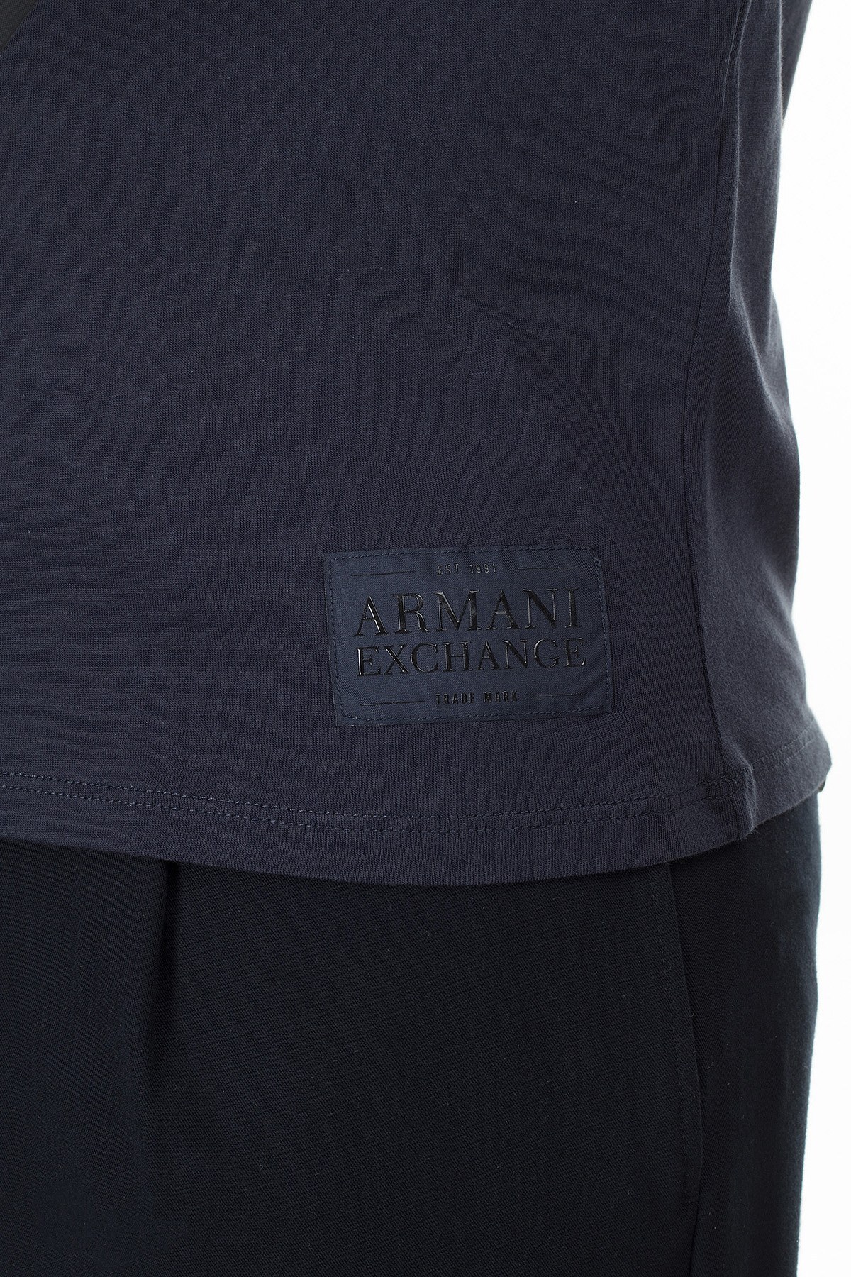 Armani Exchange Slim Fit Baskılı T Shirt Erkek Polo 3HZFFB ZJH4Z 8579 LACİVERT