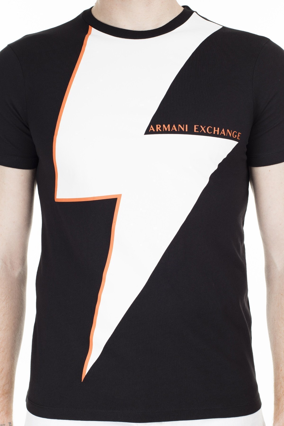 Armani Exchange Slim Fit Erkek T Shirt 3HZTFY ZJBVZ 6293 SİYAH