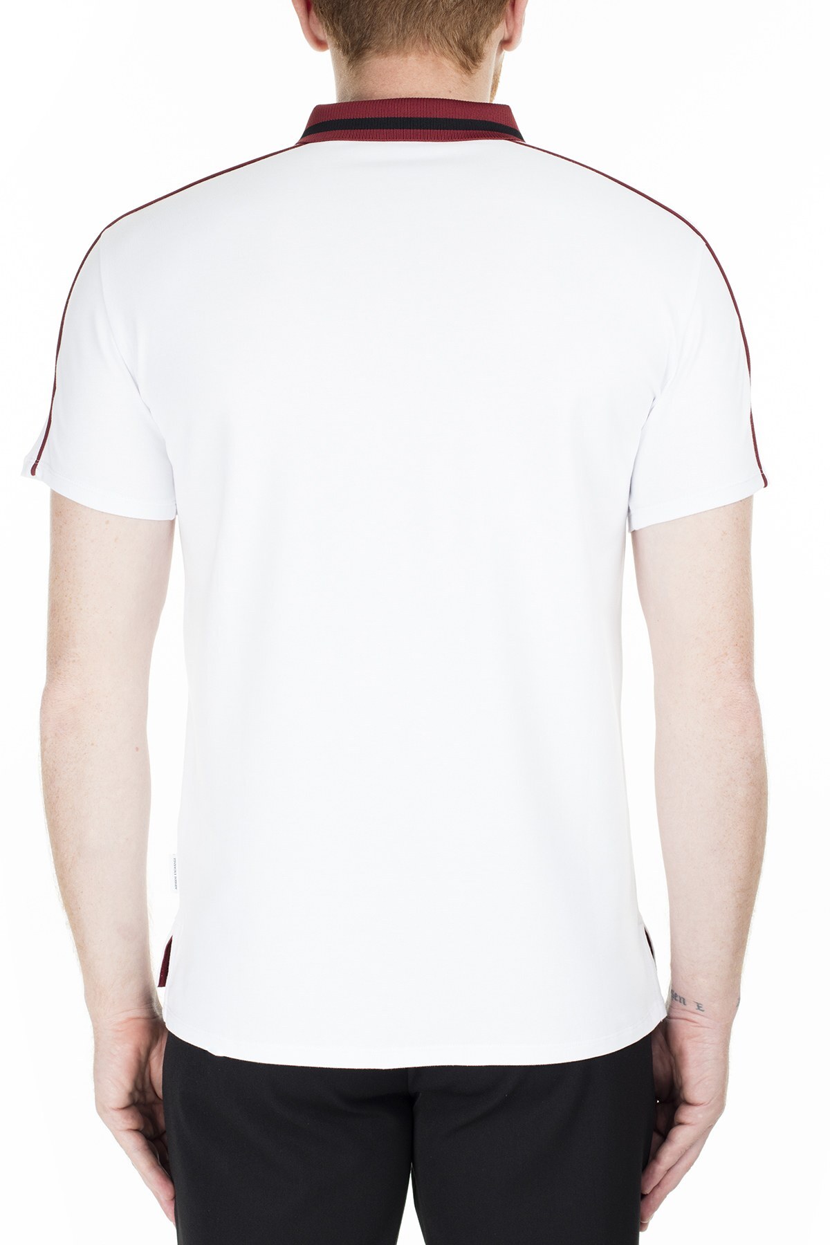 Armani Exchange Slim Fit T Shirt Erkek Polo 3HZFFC ZJ1VZ 1100 BEYAZ